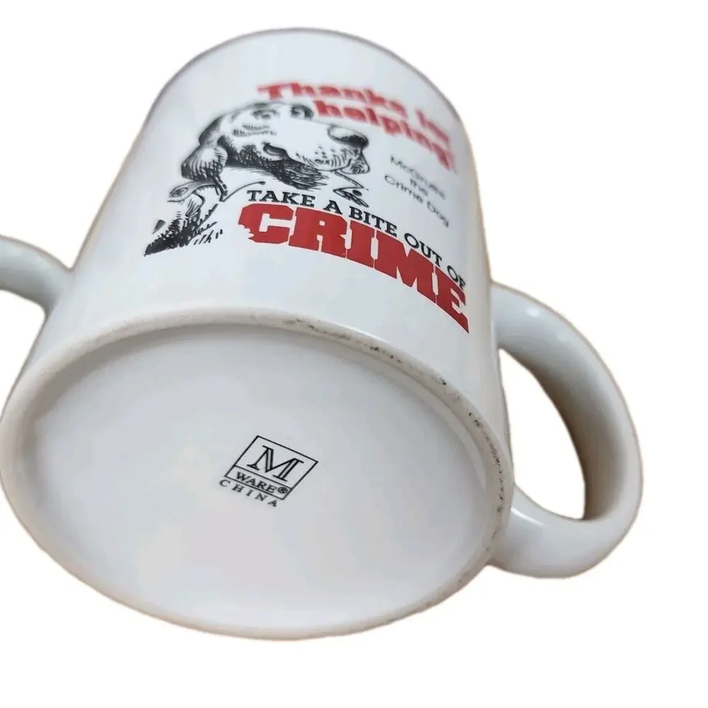 McGruff The Crime Dog Coffee Mug“Take A Bite Out Of Crime” VTG Scruff McGruff X2